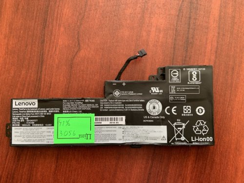 Акумулятор Lenovo SB10K97577 (знос 41%) для ThinkPad T470/T480/A475/A485/A285, сумісн. 01AV419/01AV420/01AV421/01AV489, SB10K97576/97577/97605/97557