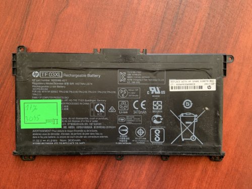 Акумулятор 3045 mAh HP TF03XL (знос 17%) для HP Pavilion 15-CC/15-CD/14-BF/14-bf033TX/14-bf108TX/14-bf008TU, TF03XL/HSTNN-UB7J/920070-855