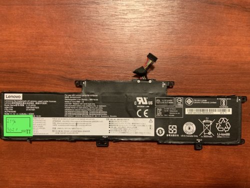 Акумулятор Lenovo L17L3P53 (3028), знос 21% для ThinkPad L380/L380 Yoga/L390/L390 Yoga, парт-номера: L17C3P53, SB10K97627, 01AV483, L17L3P53, SB10K97625, 01AV481, L17M3P55, SB10K97626, 01AV482, 5B10W13891, 5B10W13892, 5B10W13893, SB10T83136, 3ICP6/54/91