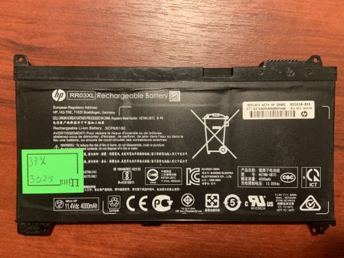 Акумулятор HP RR03XL (знос 37%) для ProBook 430 G4/440 G4/450 G4/455 G4/470 G4/mt21
