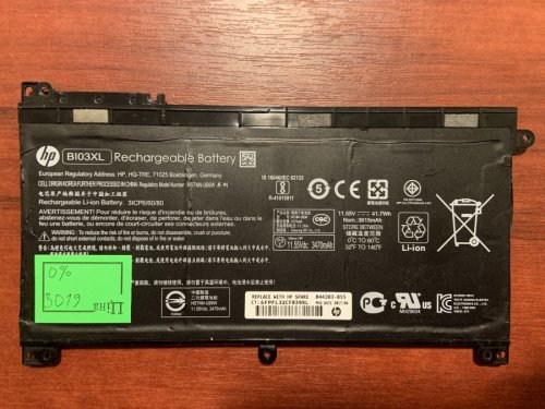 Акумулятор HP BI03XL, знос 0%, сумісний з HP Stream 14-AX, 13-U, 14-CB