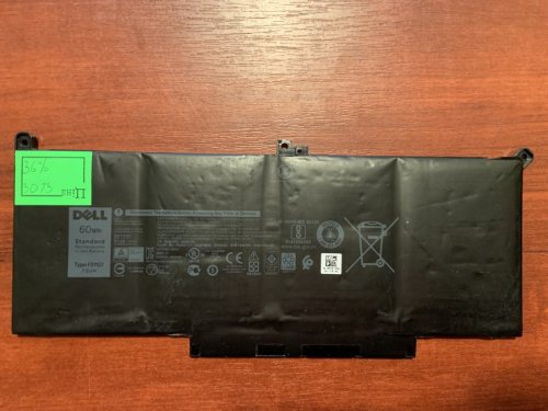 Акумулятор DELL F3YGT (знос 36%) для Latitude 7280/7290/7380/7390/7480/7490, E7280/E7290/E7380/E7480
