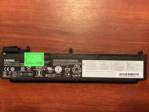 АкумуляторLENOVO 00HW023 знос 39% для Lenovo ThinkPad T460S, T470S; сумісна з АКБ 00HW022/00HW023/00HW029