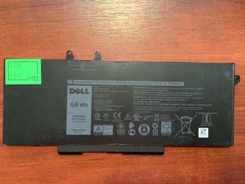 Акумулятор Dell 2981 3HWPP (знос 76%) для Latitude 5401/5501/5411/5410/5511/3541, Precision 3540/3550, Inspiron 7590/7591/7791 2-in-1 (4GVMP, 1V1XF)
