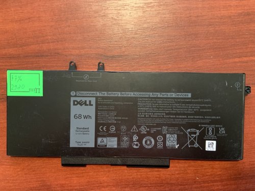 Акумулятор DELL 3HWPP (знос 77%) для Latitude 5401/5501/5411/5410/5511/3541, Precision 3540/3550, Inspiron 7590/7591/7791 2-in-1, p/n 4GVMP 1V1XF