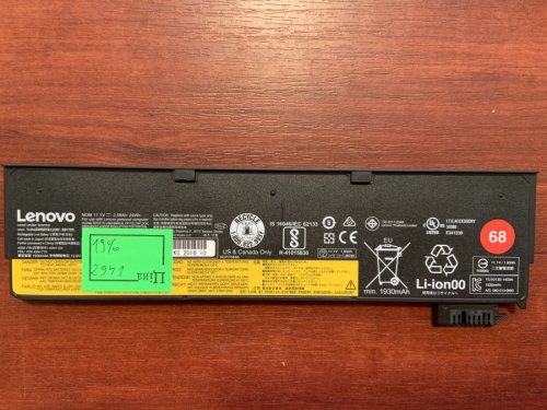 Акумулятор Lenovo 45N1124 (знос 19%) для ThinkPad X240/X240S/X250/X250S/X260/X270 T440/T440S/T450/T450S/T460/T460P/T470P T550/T560/W550s P50S L450/L460 K2450 K20-80 K21-80 (45N1124-45N1737, 121500146-153)