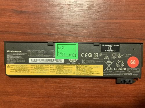 Акумулятор Lenovo 45N1126 (знос 40%) для ThinkPad T440/T440S/T450/T450S/T460/T460P/T470P, T550/T560/W550s, X240/X240S/X250/X250S/X260/X270, P50S/L450/L460, K2450/K20-80/K21-80