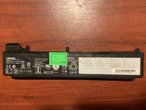Акумулятор 00HW023 (знос 41%) для Lenovo ThinkPad T460S, T470S, сумісний 00HW022/00HW028
