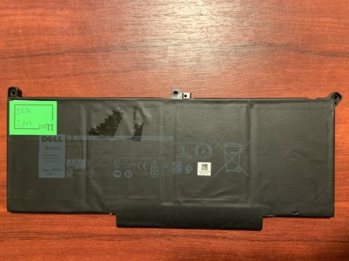 Акумулятор для Dell Latitude 7280/7290/7380/7390/7480/7490 (F3YGT), знос 56%