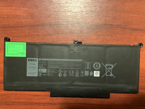 Акумулятор Dell F3YGT (знос 76%) для Latitude 7280/7290/7380/7390/7480/7490 E7280/E7290/E7380/E7480