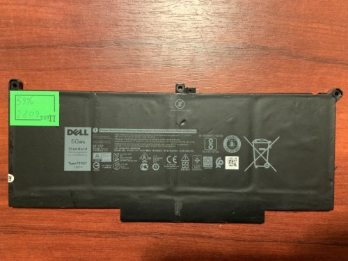 Акумулятор DELL F3YGT (знос 59%) для Latitude 7280/7290/7380/7390/7480/7490 E7280/E7290/E7380/E7480