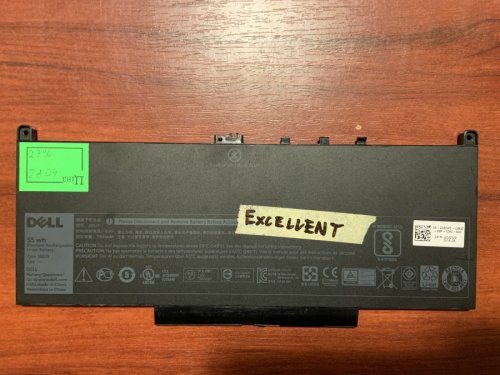 Акумулятор Dell J60J5 (знос 27%) для Latitude E7260/E7270/E7470/E7484 (R1V85, MC34Y, 242WD)