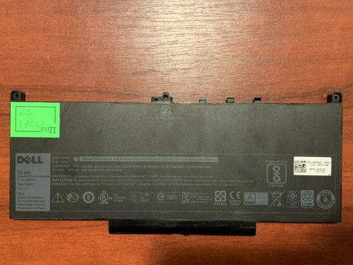 Акумулятор Dell J60J5 (знос 66%) для Latitude E7260/E7270/E7470/E7480 (R1V85, MC34Y, 242WD)