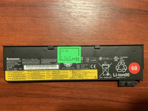 Акумулятор Lenovo 45N1124 (знос 24%) для ThinkPad X240/X240S/X250/X260/X270/T440S/T450/T460P/T550/T560/W550