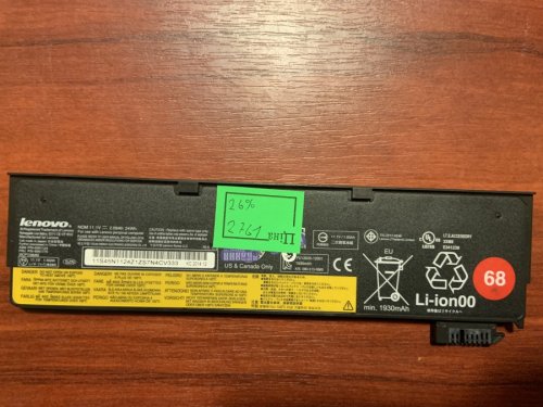 Акумулятор Lenovo 45N1124 (знос 26%) для ThinkPad X240/X240S/X250/X260/X270/T440S/T450/T460P/T550/T560/W550