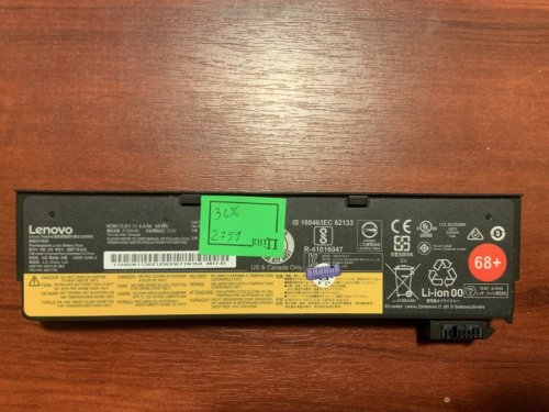 Акумулятор Lenovo 45N1130 (знос 36%) для ThinkPad X240/X240S/X250/X260/X270/T440S/T450/T460P/T550/T560/W550