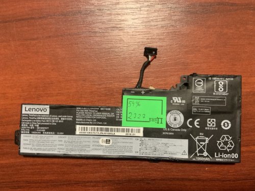 Акумулятор LENOVO SB10K97577 (знос 54%) для ThinkPad T470/T480/A475/A485/A285, сумісн. 01AV419/01AV420/01AV421/01AV489, SB10K97576/97577/97605/97567