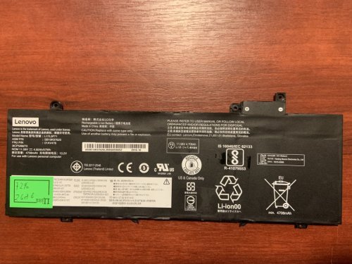 Акумулятор Lenovo ThinkPad T480S L17L3P71/L17M3P71 01AV479/01AV478 знос 72% (20L7001XUS/20L7002AUS/20L7001WUS/20L7002CUS)