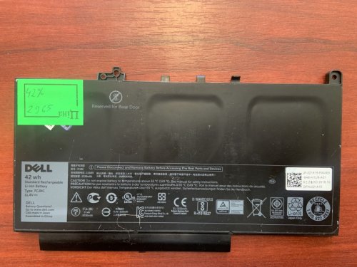 Акумулятор Dell 7CJRC (знос 42%) для Latitude E7260/E7270/E7470, сумісн. J60J5 R1V85 451-BBSX/BBSY/BBSU MC34Y 242WD 0MC34Y GG4FM R97YT IW2Y2 Original