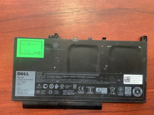 Акумулятор Dell 7CJRC (знос 52%) для Latitude E7260/E7270/E7470/E7480, J60J5 R1V85 451-BBSX/BBSY/BBSU MC34Y 242WD 0MC34Y GG4FM R97YT IW2Y2 Original