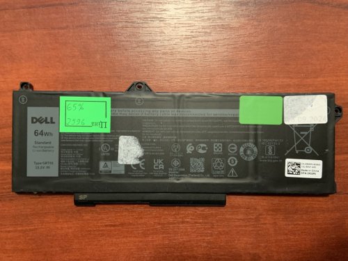 Акумулятор Dell GRT01 (знос 65%) для Latitude 5421/5431/5531/5521, Precision 3470/3571/3561, Alienware m17 R5 AMD; P/N 00P3TJ/0P3TJ/R05P0/0R05P0/05RGW/9JRV0
