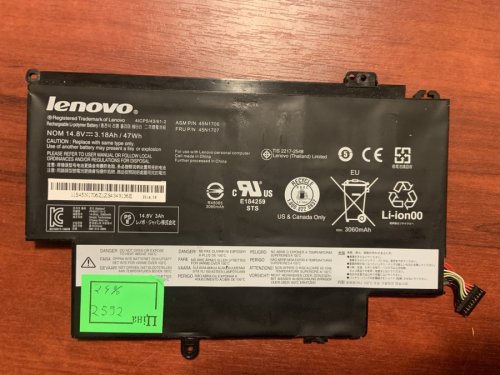 Акумулятор Lenovo 45N1706 (знос 25%, б/у) для ThinkPad S1 Yoga 12.5" 20CDS00800/20CDS00700/20CDS00500, 45N1705/45N1707, ASM 45N1704/45N1706