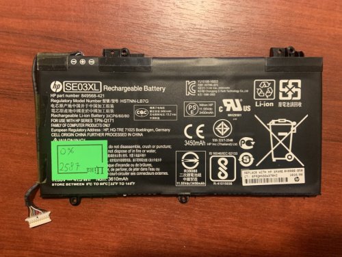 Акумулятор HP SE03XL (2587), знос 0%, для Pavilion 14-AL/14-AL000/14-AL100; сумісні: HSTNN-LB7G TPN-Q171 SE03XL HSTNN-UB6Z 849568-541 849908-850 849568-421
