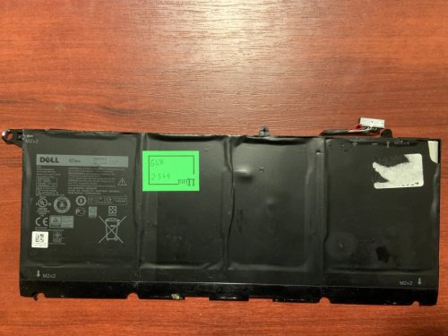 Акумулятор для ноутбука Dell XPS 13 9360 (D1605G/D1605T/PW23Y/TP1GT), знос 66%