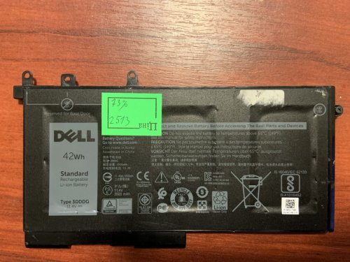 Батарея DELL 3DDDG (знос 73%) для Latitude 15 3520/3530, E5280/E5480/E5580/E5590, 3DDDG/03VC9Y/O3VC9Y