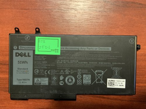 Акумулятор DELL R8D7N (знос 59%) для Latitude 5400/5500, Precision 3540, Inspiron 2-in-1 7590/7591/7791