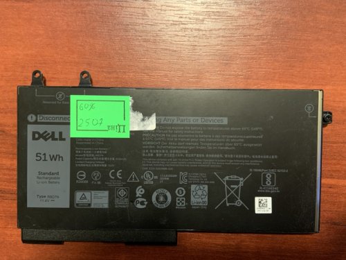 Акумулятор DELL R8D7N (знос 60%) для Latitude 5400/5500, Precision 3540, Inspiron 2-in-1 7590/7591/7791, коди 4GVMP 1V1XF 9JRYT RF7WM X77XY C5GV2 MCV1G