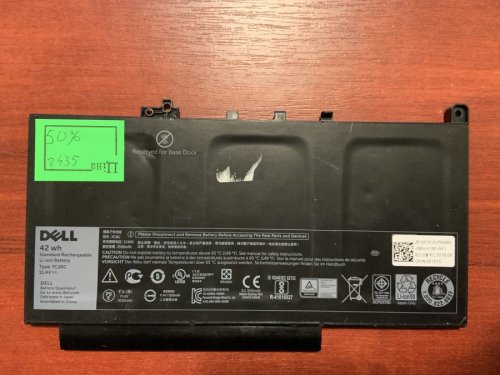Акумулятор 7CJRC для Dell Latitude E7260/E7270/E7470, знос 50% (J60J5 R1V85 451-BBSX/BBSY/BBSU MC34Y 242WD 0MC34Y GG4FM R97YT IW2Y2)