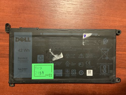 Акумулятор 51KD7 для Dell Latitude 5285/5289/L3180/7390 2‑in‑1, Chromebook 3180/3189/3181 2‑in‑1/5190 (Li‑Polymer, 3 cell)
