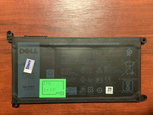 Акумулятор 51KD7 для Dell Latitude 5285/5289/L3180/7390 2-in-1, Chromebook 3180/3189/11 3180/11 3189/5190/11 3181 2-in-1, Li-Polymer 3 cell (знос 12%)