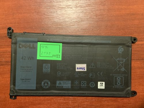 Акумулятор Li-Polymer 51KD7 (3 комірки) для DELL Chromebook 3180/3189/11 3180/11 3189/5190/11 3181 2-in-1, знос 18%
