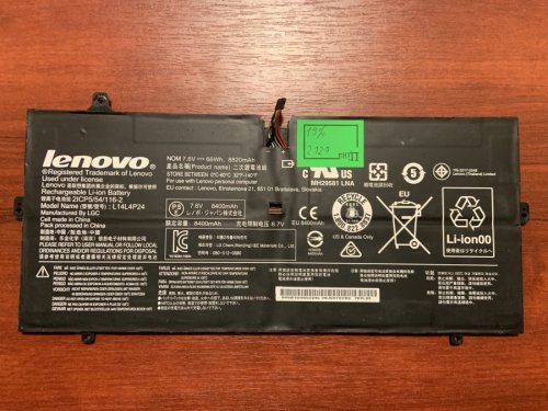 Акумулятор Lenovo L14L4P24 (знос 19%) для Yoga 900-13ISK/YOGA 900-IFI/Yoga 4 Pro(YOGA900) Original