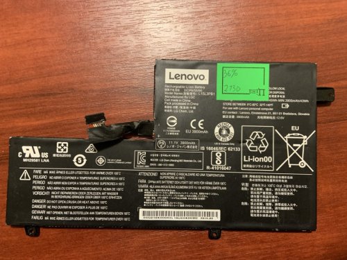 Акумулятор LENOVO L15L3PB1 (2130, знос 36%) для IdeaPad 320S/330S, YOGA 520; L15M3PB0/L15C3PB1/L15L3PB0 Original
