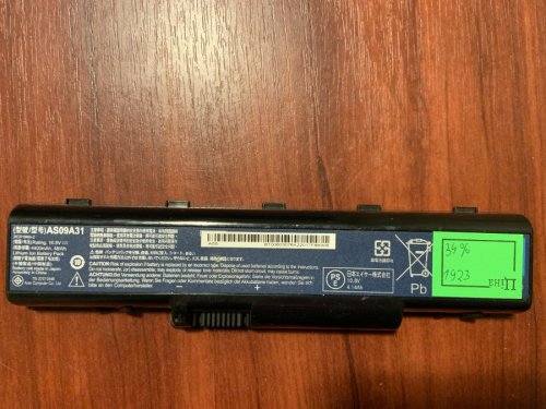 Акумулятор для ноутбуків Acer AS09A31 (знос 34%) для G625/G627/G630/G725/E725/E627/E527/E430/E640G/E630/E625/G430/E525/E727