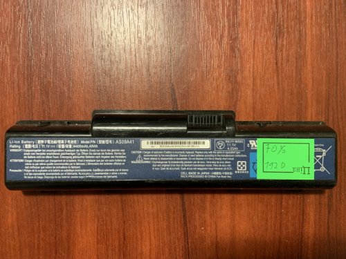 Акумулятор для ноутбука Acer AS09A41 (знос 70%) для eMachines G625/G627/G630/G725, E725/E627/E527/E430/E640G/E630/E625/G430/E525/E727