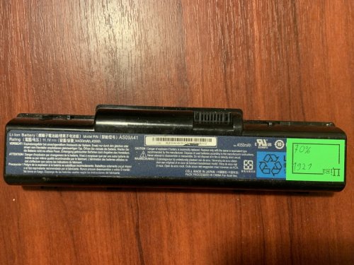 Акумулятор для ноутбука Acer AS09A41 (знос 70%) для eMachines G625/G627/G630/G725/E725/E627/E527/E430/E640G/E630/E625/G430/E525/E727, Gateway NV52/NV53/NV54/NV56/NV58/NV59/NV78/NV7802U, Aspire 5732Z/5334/7315, TravelMate 4335, ID56/ID59, D525