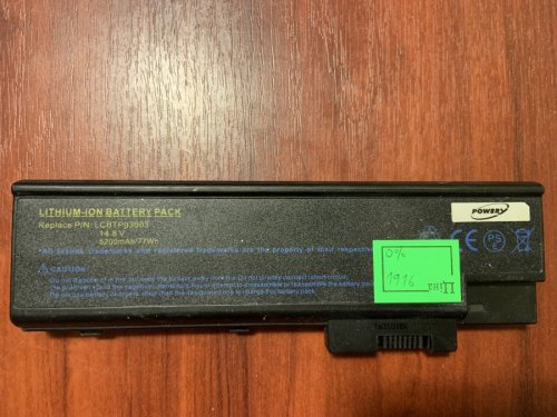 Акумулятор 1916 для ноутбуків Acer Aspire/TravelMate (UR18650Y-2-QC236), знос 0% Original