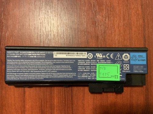 Акумулятор 3UR18650Y-2-QC236 для Acer TravelMate 5600 / Aspire 3660/5600/5620/5670/7000, знос 10% (1915)