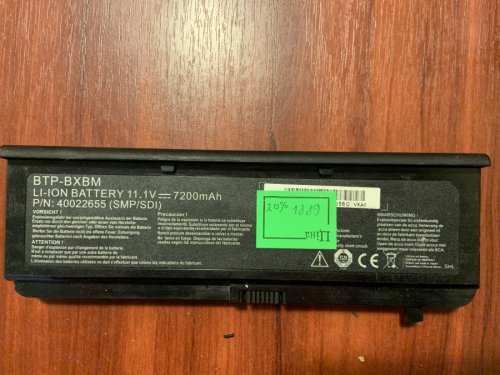 Акумулятор MEDION BTP-BXBM (знос 20%) для MD96290/MD98300/WAM2030/WAM2040/WAM2070/WIM2160, 40021138/40022655, BTP-BRBM/BTP-BSBM/BTP-BTBM/MB1X CS-MD9830NB