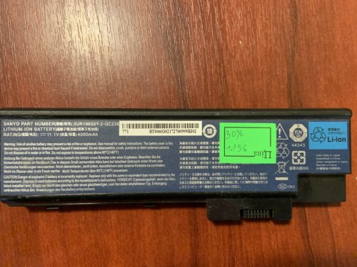 Акумулятор для ноутбуків Acer (знос 30%) 1856 ACER UR18650Y-2-QC236 TravelMate 5600 Aspire 3660/5600/5620/5670/7000