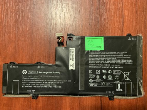 Акумулятор OM03XL для HP EliteBook x360 1030 G2 (знос 39%), сумісн. 863167-1B1/863176--171/863280-855/HSTNN-I04C/HSTNN-IB70/HSTNN-IB7O