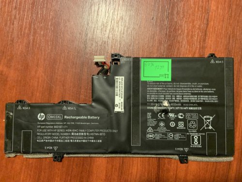 Акумулятор OM03XL для HP EliteBook X360 1030 G2 (50% знос), сумісн. 863167-1B1/863176--171/863280-855/HSTNN-I04C/HSTNN-IB70/HSTNN-IB7O/OM03XL