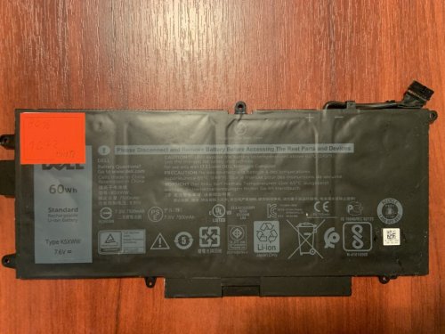 Акумулятор DELL K5XWW (знос 80%) для Latitude 5285/5289/L3180/7390 2-in-1, сумісн. 71TG4 725KY CFX97 0N18GG