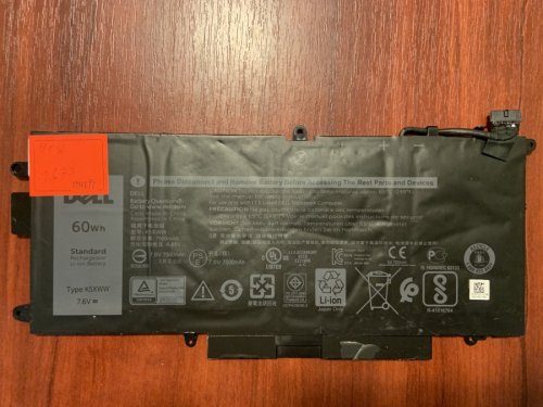 Акумулятор DELL K5XWW (знос 41%) для Latitude 5285/5289/L3180/7390 2-in-1, сумісн. 71TG4/725KY/CFX97/0N18GG