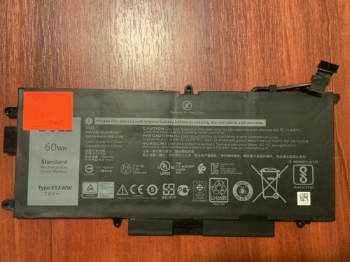 Акумулятор DELL K5XWW (знос 28%) для Latitude 5285/5289/L3180/7390 2-in-1, сумісн. 71TG4/725KY/CFX97/0N18GG
