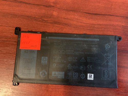 Акумулятор Li-Polymer 51KD7 (0FY8XM/Y07HK/FY8XM) для Dell Chromebook 3180/3189/11 3180/11 3189/5190/11 3181 2-in-1, 3 осередки, 190×105×5 мм (знос 17%)